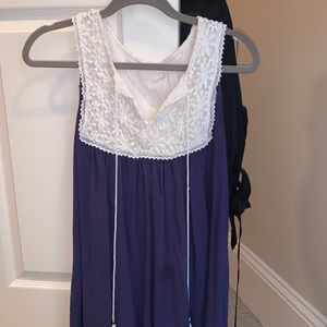 Blue and White Dress